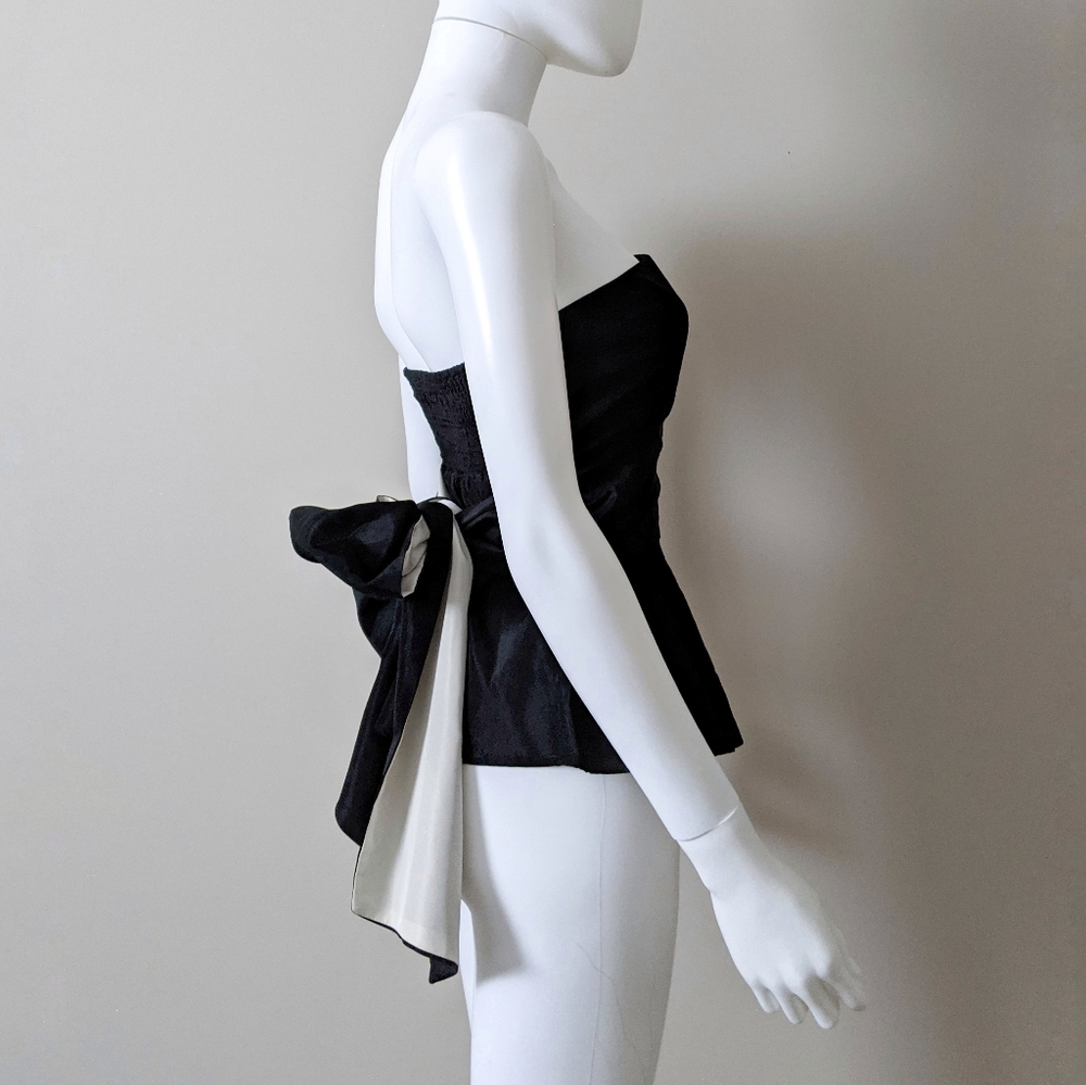 Peplum Bow Top w/ Color Block Sash
